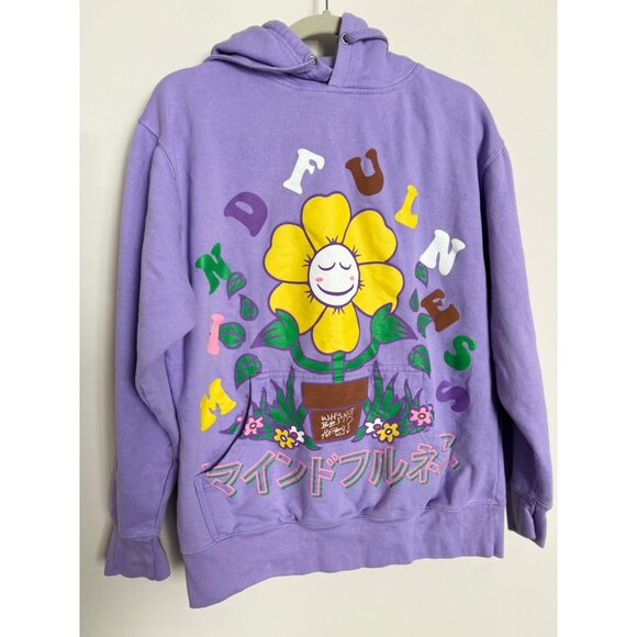 PacSun Purple Sunflower Hoodie - Size Medium - Picture 8 of 9